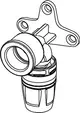 Wandscheibe mit Anschluss für Rohrleitung, aus Rotguss und Si-Bronze, als Teil des TECElogo-Systems, für eine sichere Verbindung in Sanitärinstallationen.